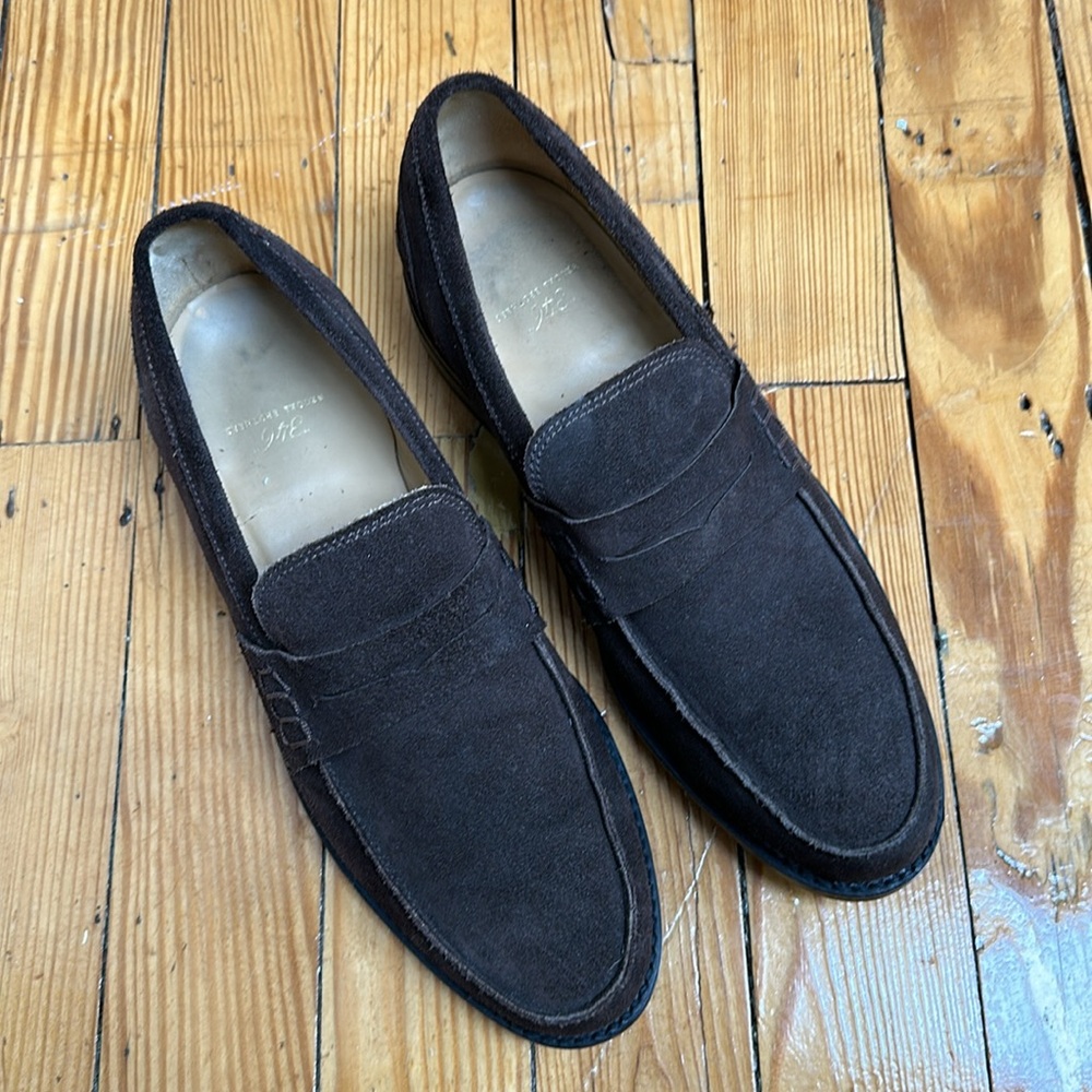 Brooks Brothers Men Brown Suede Loafers 10.5 D - Picture 2 of 10